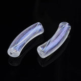 500g Glitter Acrylic Curved Tube Beads for DIY Jewelry Making