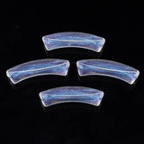 500g Glitter Acrylic Curved Tube Beads for DIY Jewelry Making