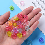 500g Acrylic European Beads Large Hole Faceted Mixed for Jewelry Making