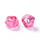 500g Acrylic European Beads Large Hole Faceted Mixed for Jewelry Making