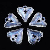 500g Acrylic Heart Pendants Glitter Dolphin Flower Necklace DIY Decor