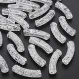 500g Crackle Acrylic Beads Tube Bracelet Necklace DIY Crafts Decor Mixed