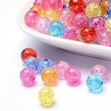 500g/bag Mixed 8 10mm Crackle Acrylic Beads for DIY Jewelry Making