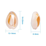 Mixed Spiral Shell Beads 500g for Jewelry Making DIY, Cowrie Shells, PapayaWhip
