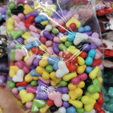 500g DIY Acrylic Candy Heart Spacer Beads 17-22mm for Necklace Bracelet Jewelry