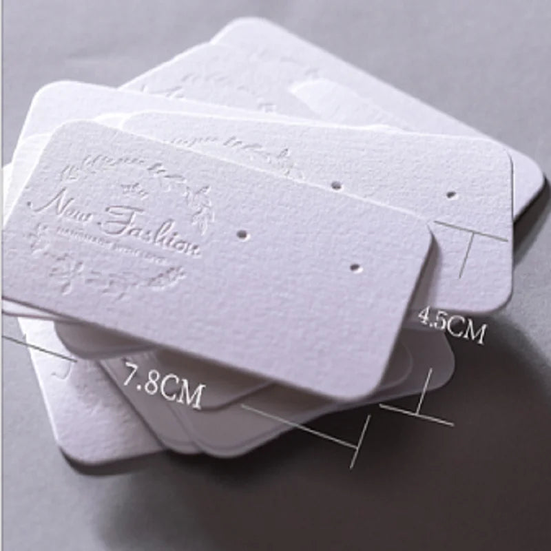 500gsm White Cardboard Jewelry Earring Display Cards