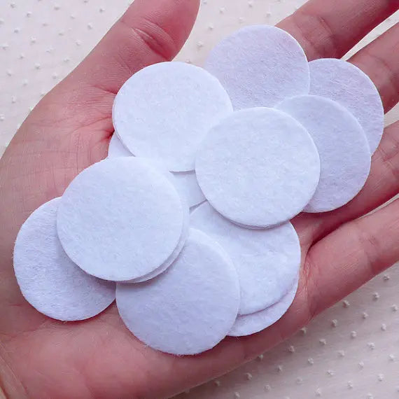 500pcs White 1.2inch Felt Circle for Fabric Flower Hair Bows Headbands