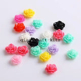 500pcs Mini Rose Resin Flowers, Assorted Colors for Crafts, Earrings