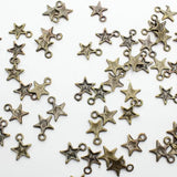 500pcs 10mm Mini Star Charms Bronze Necklace Pendant Earrings Finding