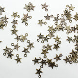 500pcs 10mm Mini Star Charms Bronze Necklace Pendant Earrings Finding