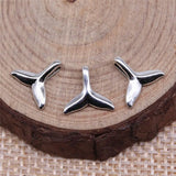 500pcs Antique Silver Whale Tail Charms For Jewelry Making DIY Findings
