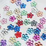 500pcs 12mm Sakura Resin Flower Rhinestone Cabochons Mixed Colors