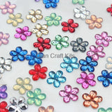 500pcs 12mm Sakura Resin Flower Rhinestone Cabochons Mixed Colors