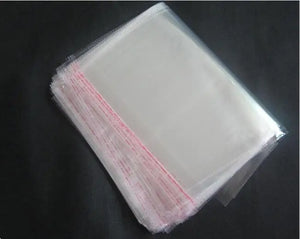 500pcs 13x20cm Self Adhesive Seal Plastic Bags Clear Cellophane Packaging Bags