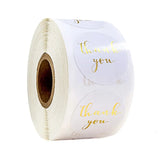 500pcs Foil Thank You Lables Stickers for Orders & Envelopes