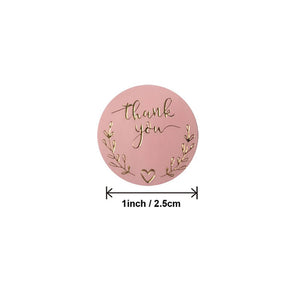 500pcs Pink Thank You Stickers Wedding Christmas Party Decoration