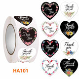 500pcs 2.5cm Heart Thank You Stickers for Package Stationery