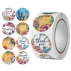 500pcs 2.5cm Cartoon Thank You Sealing Stickers for Small Business Greeting Tags