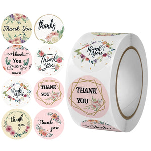500pcs 2.5cm Cartoon Thank You Sealing Stickers for Small Business Greeting Tags