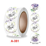 500pcs Thank You Flower Sticker Floral Mother's Label Craft Decoration
