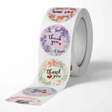 500pcs 2.5cm Thank You Flower Stickers Seal Label Stationery
