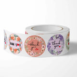 500pcs 2.5cm Thank You Flower Stickers Seal Label Stationery
