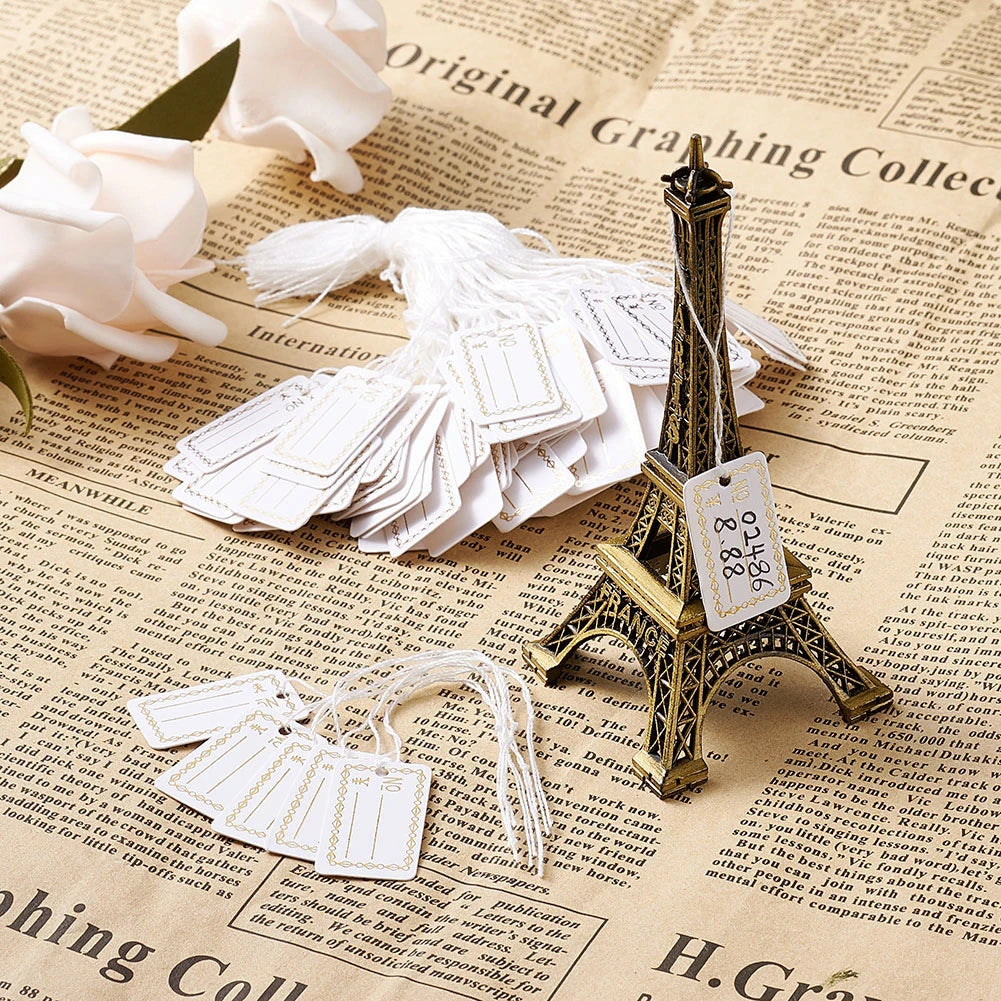 500pcs Rectangle Paper Tags Blank Hang Gift Tag