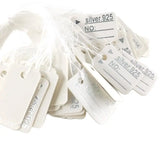 500pcs 24*15mm 925 Silver DIY Handwritten Tag Jewelry Label