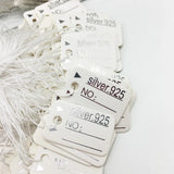 500pcs 24*15mm 925 Silver DIY Handwritten Tag Jewelry Label