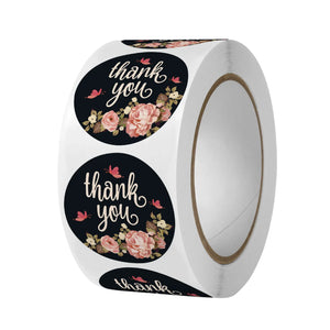 500pcs 25mm Thank You Stickers Self-Adhesive Labels Jewelry Wedding Gift Wraps