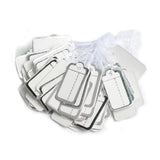 500pcs 26x13mm Silver Label Tie String Display Tags Blank Hang tag