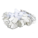 500pcs 26x13mm Silver Label Tie String Display Tags Blank Hang tag