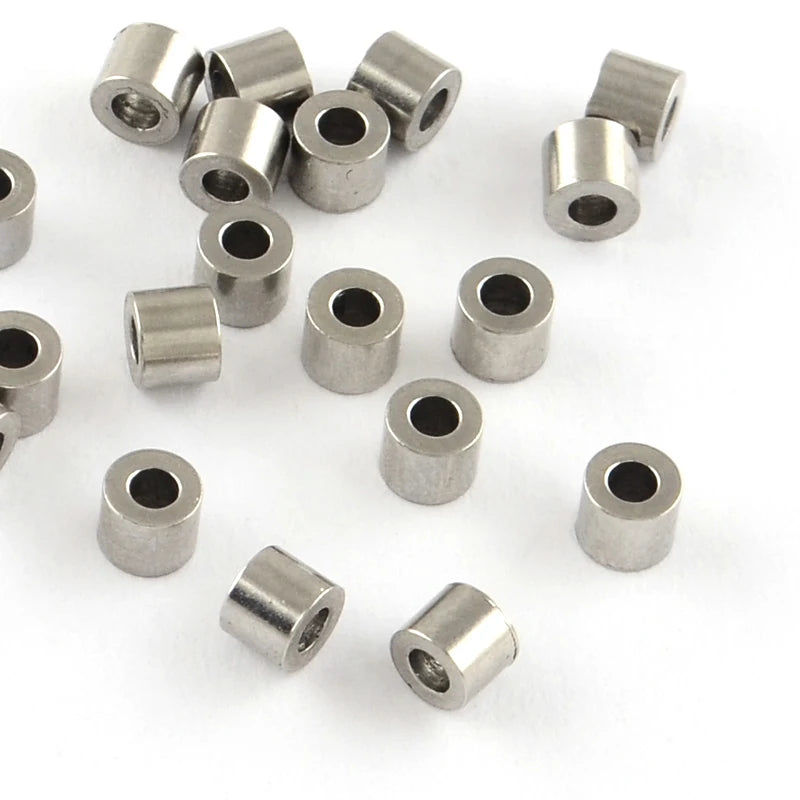 500pcs Stainless Steel Spacer Beads 3x2mm