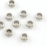500pcs 5mm Stainless Steel Rondelle Bead Spacers for Jewelry Making