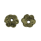 500pcs 6mm Tibetan Style Flower Bead Caps Antique Bronze Golden