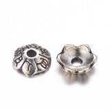 500pcs 6mm Tibetan Style Flower Bead Caps Antique Bronze Golden