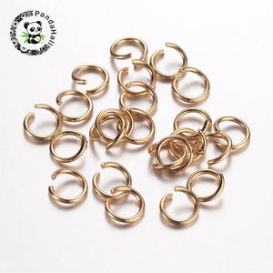 500pcs 7x1mm Stainless Steel Jump Rings Golden for DIY Jewelry Making