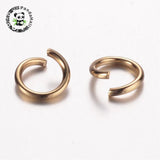 500pcs 7x1mm Stainless Steel Jump Rings Golden for DIY Jewelry Making