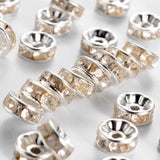 500pcs 8mm Crystal Clear Rhinestone Spacer Beads for Jewelry Making
