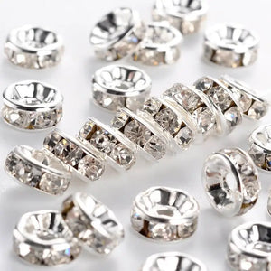 500pcs 8mm Crystal Rhinestone Spacer Bead for Jewelry Making