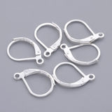 500pcs Brass Lever Back Hoop Earring Findings French Hook Ear Wire 15x10mm
