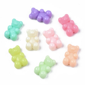 500pcs Candy Bear Acrylic Beads for Jewelry Making DIY Bracelet Necklace Earring