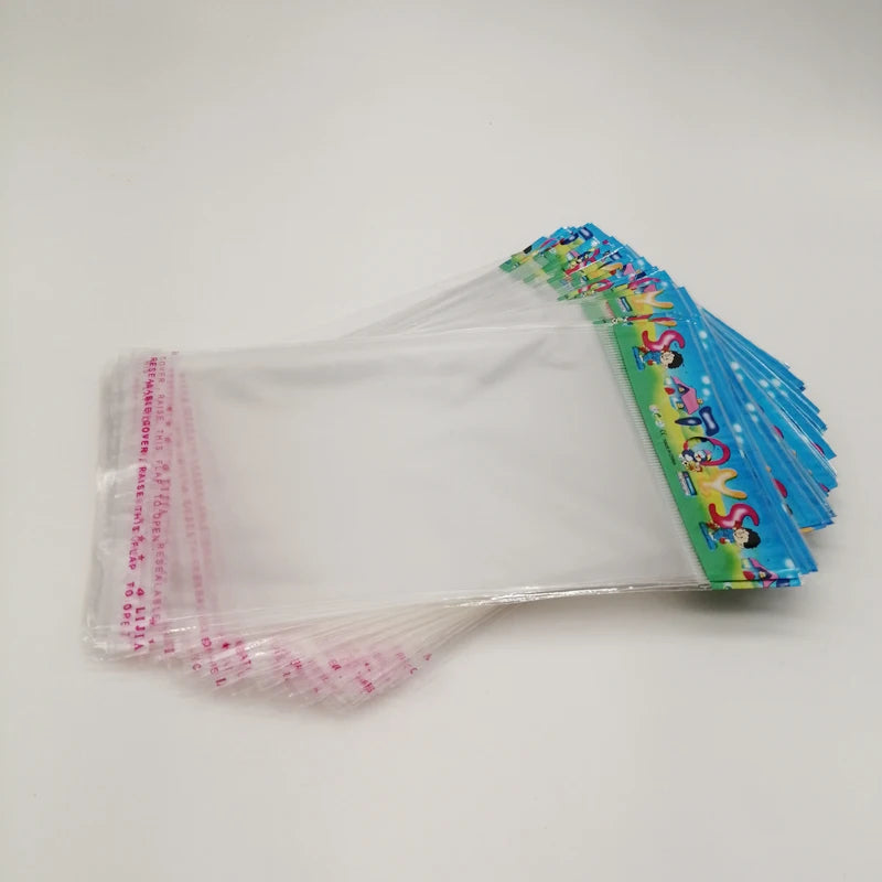 500pcs Cartoon Clear Opp Bags Self Adhesive Transparent Opp Plastic Bag