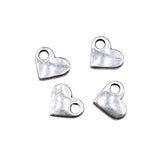 500pcs Antique Silver Heart Charms 9x8mm DIY Jewelry Findings