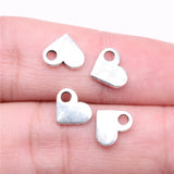 500pcs Antique Silver Heart Charms 9x8mm DIY Jewelry Findings