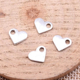 500pcs Antique Silver Heart Charms 9x8mm DIY Jewelry Findings