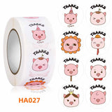500pcs Cartoon Thank you cat Stickers Children Reward Label Encouragement