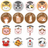 500pcs Cartoon Thank you cat Stickers Children Reward Label Encouragement