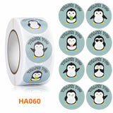 500pcs Cartoon Thank you cat Stickers Children Reward Label Encouragement