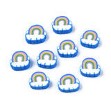 500pcs Rainbow Clouds Beads Polymer Clay Loose Spacer Beads for Jewelry Making